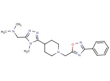 N,N-dimethyl-1-(4-methyl-5-{1-[(3-phenyl-1,2,4-oxadiazol-5-yl)methyl]piperidin-4-yl}-4H-1,2,4-triazol-3-yl)methanamine