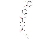 N-[4-(2-fluorophenoxy)phenyl]-1-[3-(methylthio)propanoyl]-4-piperidinecarboxamide
