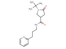 1-tert-butyl-5-oxo-N-[3-(2-pyridinyl)propyl]-3-pyrrolidinecarboxamide