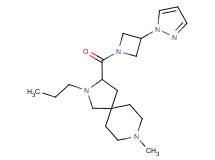 8-methyl-2-propyl-3-{[3-(1H-pyrazol-1-yl)-1-azetidinyl]carbonyl}-2,8-diazaspiro[4.5]decane