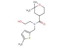 N-(2-hydroxyethyl)-2,2-dimethyl-N-[(5-methyl-2-thienyl)methyl]tetrahydro-2H-pyran-4-carboxamide