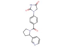 1-(4-{[2-(3-pyridinyl)-1-pyrrolidinyl]carbonyl}phenyl)-2,4-imidazolidinedione