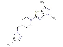 1,3-dimethyl-5-{4-[(4-methyl-1H-pyrazol-1-yl)methyl]piperidin-1-yl}-1H-pyrazolo[3,4-d][1,3]thiazole