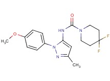 4,4-difluoro-N-[1-(4-methoxyphenyl)-3-methyl-1H-pyrazol-5-yl]piperidine-1-carboxamide