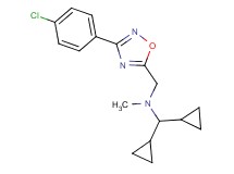 N-{[3-(4-chlorophenyl)-1,2,4-oxadiazol-5-yl]methyl}-1,1-dicyclopropyl-N-methylmethanamine