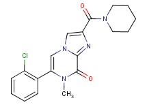6-(2-chlorophenyl)-7-methyl-2-(piperidin-1-ylcarbonyl)imidazo[1,2-a]pyrazin-8(7H)-one