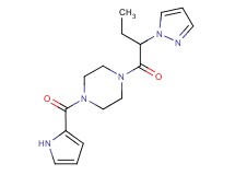 1-[2-(1H-pyrazol-1-yl)butanoyl]-4-(1H-pyrrol-2-ylcarbonyl)piperazine