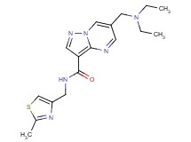 6-[(diethylamino)methyl]-N-[(2-methyl-1,3-thiazol-4-yl)methyl]pyrazolo[1,5-a]pyrimidine-3-carboxamide