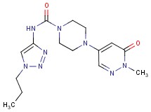 4-(1-methyl-6-oxo-1,6-dihydropyridazin-4-yl)-N-(1-propyl-1H-1,2,3-triazol-4-yl)piperazine-1-carboxamide