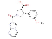 (3S*,4R*)-1-(imidazo[1,2-a]pyrimidin-2-ylcarbonyl)-4-(3-methoxyphenyl)pyrrolidine-3-carboxylic acid
