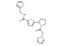 N-(2-furylmethyl)-5-[1-(1H-pyrazol-1-ylacetyl)-2-pyrrolidinyl]-2-thiophenecarboxamide