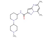 5,7-dimethyl-N-(1'-methyl-1,4'-bipiperidin-3-yl)pyrazolo[1,5-a]pyrimidine-2-carboxamide