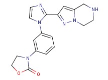 3-{3-[2-(4,5,6,7-tetrahydropyrazolo[1,5-a]pyrazin-2-yl)-1H-imidazol-1-yl]phenyl}-1,3-oxazolidin-2-one hydrochloride