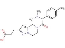 3-{5-[(dimethylamino)(4-methylphenyl)acetyl]-4,5,6,7-tetrahydropyrazolo[1,5-a]pyrazin-2-yl}propanoic acid