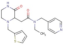 N-ethyl-2-[3-oxo-1-(2-thienylmethyl)-2-piperazinyl]-N-(4-pyridinylmethyl)acetamide