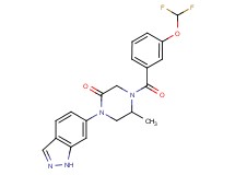 4-[3-(difluoromethoxy)benzoyl]-1-(1H-indazol-6-yl)-5-methyl-2-piperazinone