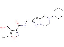 N-[(5-cyclohexyl-4,5,6,7-tetrahydropyrazolo[1,5-a]pyrazin-2-yl)methyl]-4-(hydroxymethyl)-5-methylisoxazole-3-carboxamide