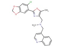 1-[2-(6-chloro-1,3-benzodioxol-5-yl)-5-methyl-1,3-oxazol-4-yl]-N-methyl-N-(4-quinolinylmethyl)methanamine
