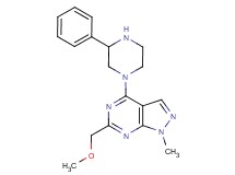 6-(methoxymethyl)-1-methyl-4-(3-phenyl-1-piperazinyl)-1H-pyrazolo[3,4-d]pyrimidine