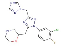 2-{[1-(3-chloro-4-fluorophenyl)-3-(1H-1,2,4-triazol-1-ylmethyl)-1H-1,2,4-triazol-5-yl]methyl}morpholine