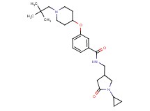 N-[(1-cyclopropyl-5-oxo-3-pyrrolidinyl)methyl]-3-{[1-(2,2-dimethylpropyl)-4-piperidinyl]oxy}benzamide