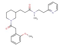 3-{1-[(2-methoxyphenyl)acetyl]-3-piperidinyl}-N-methyl-N-[2-(2-pyridinyl)ethyl]propanamide