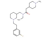 N-ethyl-N-({1-[2-(3-fluorophenyl)ethyl]-3-piperidinyl}methyl)-2-(1-methyl-4-piperidinyl)acetamide