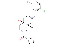 (4aR*,8aR*)-2-(2-chloro-5-fluorobenzyl)-7-(cyclobutylcarbonyl)octahydro-2,7-naphthyridin-4a(2H)-ol
