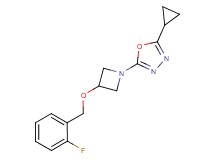 2-cyclopropyl-5-{3-[(2-fluorobenzyl)oxy]azetidin-1-yl}-1,3,4-oxadiazole
