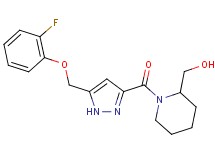 [1-({5-[(2-fluorophenoxy)methyl]-1H-pyrazol-3-yl}carbonyl)-2-piperidinyl]methanol