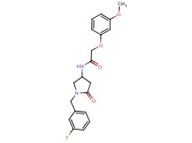 N-[1-(3-fluorobenzyl)-5-oxopyrrolidin-3-yl]-2-(3-methoxyphenoxy)acetamide