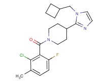 1-(2-chloro-6-fluoro-3-methylbenzoyl)-4-[1-(cyclobutylmethyl)-1H-imidazol-2-yl]piperidine