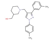 (1-{[3-(3-methylphenyl)-1-(4-methylphenyl)-1H-pyrazol-4-yl]methyl}-3-piperidinyl)methanol