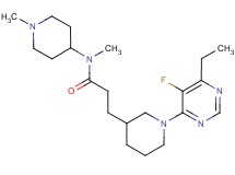3-[1-(6-ethyl-5-fluoropyrimidin-4-yl)piperidin-3-yl]-N-methyl-N-(1-methylpiperidin-4-yl)propanamide