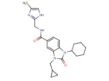 1-cyclohexyl-3-(cyclopropylmethyl)-N-[(4-methyl-1H-imidazol-2-yl)methyl]-2-oxo-2,3-dihydro-1H-benzimidazole-5-carboxamide