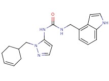 N-[1-(cyclohex-3-en-1-ylmethyl)-1H-pyrazol-5-yl]-N'-(1H-indol-4-ylmethyl)urea