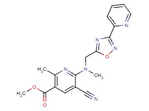 methyl 5-cyano-2-methyl-6-(methyl{[3-(2-pyridinyl)-1,2,4-oxadiazol-5-yl]methyl}amino)nicotinate