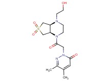 2-{2-[(4aS*,7aR*)-4-(2-hydroxyethyl)-6,6-dioxidohexahydrothieno[3,4-b]pyrazin-1(2H)-yl]-2-oxoethyl}-5,6-dimethylpyridazin-3(2H)-one