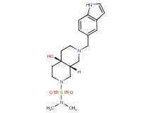 (4aR*,8aR*)-4a-hydroxy-7-(1H-indol-5-ylmethyl)-N,N-dimethyloctahydro-2,7-naphthyridine-2(1H)-sulfonamide