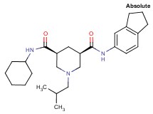 (3S,5R)-N-cyclohexyl-N'-(2,3-dihydro-1H-inden-5-yl)-1-isobutyl-3,5-piperidinedicarboxamide