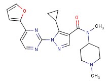 5-cyclopropyl-1-[4-(2-furyl)-2-pyrimidinyl]-N-methyl-N-(1-methyl-4-piperidinyl)-1H-pyrazole-4-carboxamide