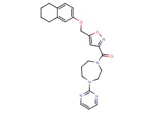 1-(2-pyrimidinyl)-4-({5-[(5,6,7,8-tetrahydro-2-naphthalenyloxy)methyl]-3-isoxazolyl}carbonyl)-1,4-diazepane