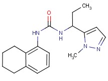 N-[1-(1-methyl-1H-pyrazol-5-yl)propyl]-N'-(5,6,7,8-tetrahydronaphthalen-1-yl)urea