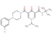 N-(tert-butyl)-5-{[4-(3-chlorophenyl)-1-piperazinyl]carbonyl}-1-isopropyl-4-oxo-1,4-dihydro-3-pyridinecarboxamide