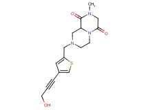 8-{[4-(3-hydroxyprop-1-yn-1-yl)-2-thienyl]methyl}-2-methyltetrahydro-2H-pyrazino[1,2-a]pyrazine-1,4(3H,6H)-dione