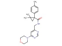 2,2-dimethyl-1-(4-methylphenyl)-N-{[6-(4-morpholinyl)-4-pyrimidinyl]methyl}cyclopropanecarboxamide