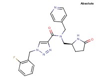 1-(2-fluorobenzyl)-N-{[(2S)-5-oxo-2-pyrrolidinyl]methyl}-N-(4-pyridinylmethyl)-1H-1,2,3-triazole-4-carboxamide