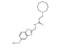 3-azocan-1-yl-N-[(5-methoxy-1,3-benzoxazol-2-yl)methyl]propanamide