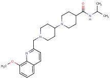 N-isopropyl-1'-[(8-methoxy-2-quinolinyl)methyl]-1,4'-bipiperidine-4-carboxamide