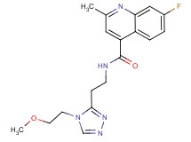 7-fluoro-N-{2-[4-(2-methoxyethyl)-4H-1,2,4-triazol-3-yl]ethyl}-2-methyl-4-quinolinecarboxamide